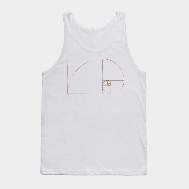 Fibonacci Spiral / Golden Ratio Tank Top by DankFutura